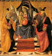 GHIRLANDAIO, Domenico Madonna and Child Enthroned with Saints oil painting reproduction